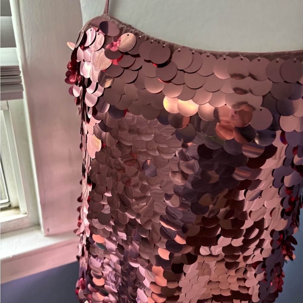 A New Day Gold Sequin Slip Dress Night Out - Picture 2 of 6